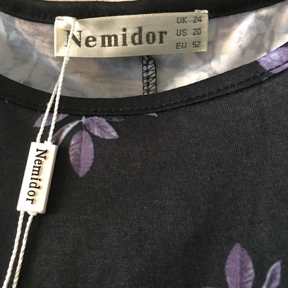 NEMIDOR Cold Shoulder Swing Dress with Pockets π NEW WITH TAGS! - Picture 5 of 9